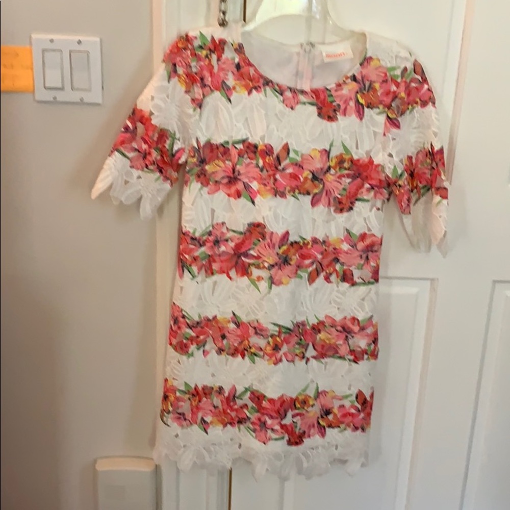 Red and white spring summer dress